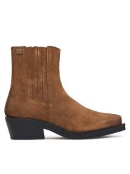 Tommy Jeans Botki Tjw Suede Cowboy Boots EN0EN03142 Brązowy. Brązowe botki Tommy Jeans, bez wzorów, z jeansu, bez obcasa, na płaskiej podeszwie, bez zapięcia. Za 649.99 zł.