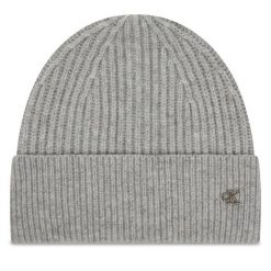 Czapka Calvin Klein. Szare czapki Calvin Klein, bez wzorów. Za 169.99 zł.