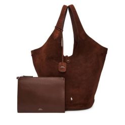 Torebka Polo Ralph Lauren. Brązowe torebki klasyczne Polo Ralph Lauren, bez wzorów, bez dodatków. Za 3,499.00 zł.
