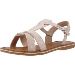 Sandały GEOX J SANDAL EOLIE G. Rose. Czerwone sandały Geox, bez wzorów, ze skóry, bez obcasa, bez zapięcia. Za 163.99 zł.