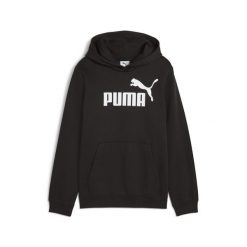 Młodzieżowa polarowa bluza z kapturem ESS z logo No. 1 PUMA Black. Czarna bluzy sportowe Puma, m, bez wzorów, z polaru, z kapturem. W wyprzedaży za 154.00 zł.