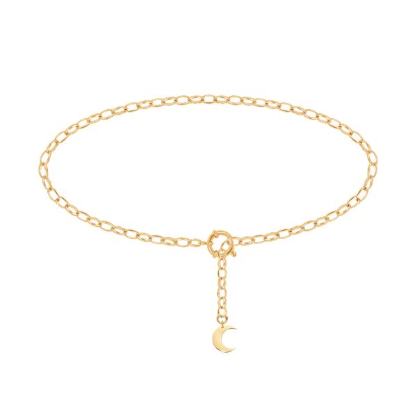 Bransoletka na kostkę ABU DABI. Białe bransoletki Lilou, pozłacane. Za 154.00 zł.