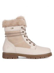 Remonte Trzewiki D9381-80 Beżowy. Brązowe botki Remonte, bez wzorów, ze skóry, bez obcasa, na płaskiej podeszwie, bez zapięcia. Za 405.99 zł.