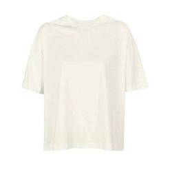 Koszulka Damska Boxy Oversized T-shirt. Białe t-shirty SOL'S, s, bez wzorów, bez kołnierzyka, bez ramiączek. Za 82.99 zł.