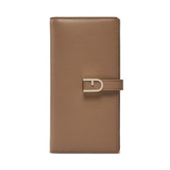 Duży Portfel Damski Furla. Brązowe portfele Furla, bez wzorów. Za 899.99 zł.