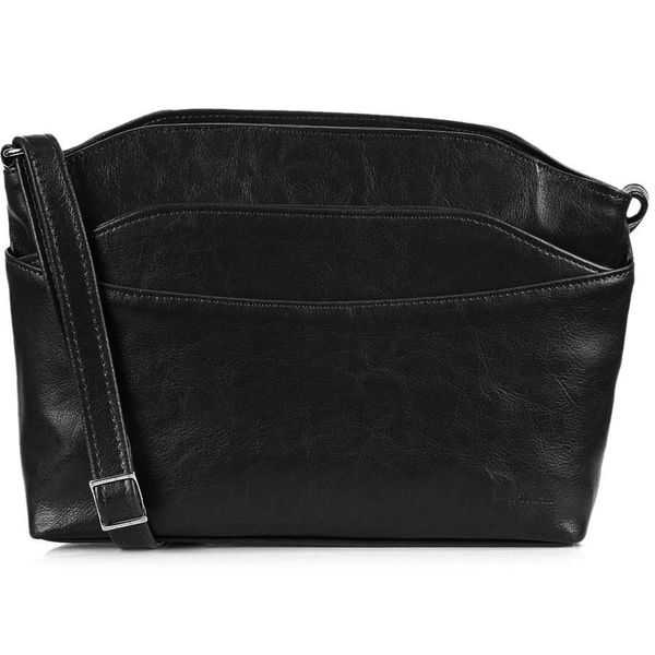 Torebka skórzana damska listonoszka DAN-A T11 czarna. Czarne torebki klasyczne DAN-A, bez wzorów, ze skóry, małe, bez dodatków. Za 229.99 zł.