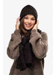 Awama Czapka w kolorze brązowym rozmiar: onesize. Brązowe czapki Awama, bez wzorów, z wełny. Za 97.99 zł.