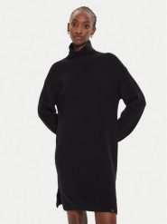 Calvin Klein Jeans Sukienka dzianinowa Chunky J20J224662 Czarny Loose Fit. Czarne sukienki Calvin Klein Jeans, m, bez wzorów, z bawełny, bez kołnierzyka, bez ramiączek. Za 329.99 zł.