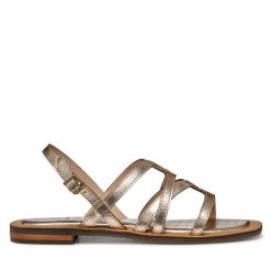 Sandały Geox. Żółte sandały Geox, bez wzorów, bez obcasa, na płaskiej podeszwie, bez zapięcia. Za 429.99 zł.