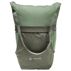 Torba rowerowa VAUDE TwinShopper. Zielone torby na ramię Vaude, bez wzorów, z materiału, biznesowe, na ramię, bez dodatków. Za 428.00 zł.