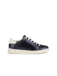 Geox Skórzane sneakersy "Jaysen" w kolorze granatowo-białym rozmiar: 36. Białe trampki Geox, bez wzorów, z materiału, bez zapięcia. Za 184.46 zł.