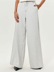 Jeansy wide leg high waist - szary. Szare jeansy Sinsay, l, bez wzorów, z podwyższonym stanem. Za 69.99 zł.