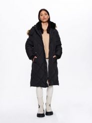 CANADA weather gear Płaszcz zimowy w kolorze czarnym rozmiar: M. Czarne płaszcze CANADA weather gear, na zimę, m, bez wzorów, z puchu, bez kaptura. Za 376.86 zł.