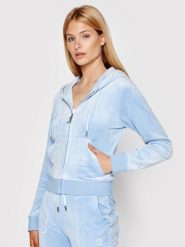 Juicy Couture Bluza Robertson JCAP176 Niebieski Slim Fit. Niebieskie bluzy Juicy Couture, xs, bez wzorów, z syntetyku, bez kaptura. Za 549.99 zł.