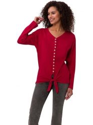 Heine Koszulka w kolorze czerwonym rozmiar: 36. Czerwone bluzki Heine, bez wzorów, z bawełny, bez kołnierzyka, bez ramiączek. Za 39.99 zł.