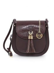 Mia Tomazzi Skórzana torebka "Abbadesse" w kolorze bordowym - 22 x 21 x 8 cm rozmiar: onesize. Brązowe torby na ramię Mia Tomazzi, bez wzorów, z materiału, na ramię, bez dodatków. Za 252.99 zł.