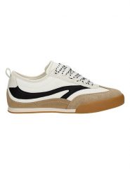 Wojas Skórzane sneakersy w kolorze kremowo-czarno-jasnobrązowym rozmiar: 40. Brązowe trampki Wojas, bez wzorów, bez zapięcia. Za 230.95 zł.