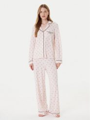 Guess Piżama O5RX08 KCIN2 Różowy. Czerwone piżamy Guess, z aplikacjami, z syntetyku, bez ramiączek. Za 439.99 zł.