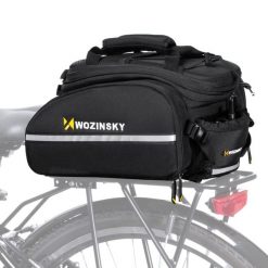 Torba rowerowa na bagażnik Wozinsky wodoodporna 35 L czarny. Czarne torby na ramię WOZINSKY, bez wzorów, z materiału, na ramię, duże, bez dodatków. Za 129.99 zł.