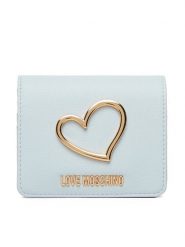 LOVE MOSCHINO Portfel JC5506PP1OLQ0701 Błękitny. Niebieskie portfele Love Moschino, bez wzorów, ze skóry. Za 399.99 zł.