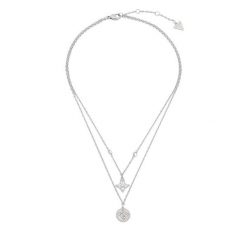 Naszyjnik Guess. Szare naszyjniki Guess, srebrne. Za 349.99 zł.