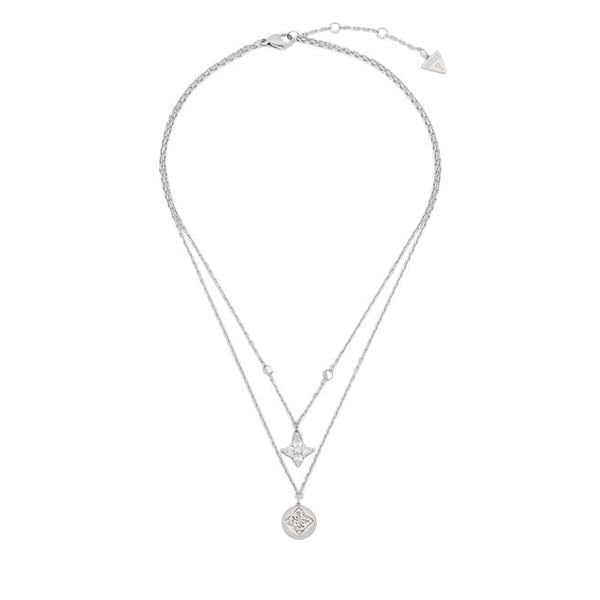 Naszyjnik Guess. Szare naszyjniki Guess, srebrne. Za 349.99 zł.