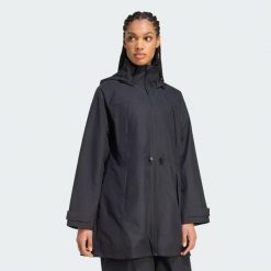 Parka City Rain. Czarne parki Adidas, m, z materiału, biznesowe, bez kaptura. Za 749.00 zł.