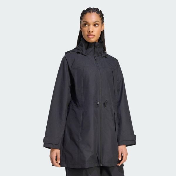 Parka City Rain. Czarne parki Adidas, m, z materiału, biznesowe, bez kaptura. Za 749.00 zł.