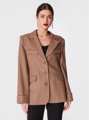MVP Wardrobe Marynarka Liberty MVPI2GI067.0PN0034 Brązowy Regular Fit. Brązowe marynarki i żakiety MVP Wardrobe, bez wzorów, z wiskozy. Za 619.99 zł.