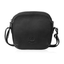 Mała torebka damska skórzana na ramię crossbody modna letnia Paolo Peruzzi AY-25-BL. Czarne torby na ramię bez wzorów, z materiału, biznesowe, na ramię, małe, bez dodatków. Za 139.00 zł.