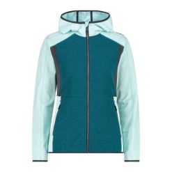 Bluza damska turystyczna CMP 34H3046. Niebieskie bluzy CMP, xs, bez wzorów, z materiału, z kapturem. Za 346.00 zł.