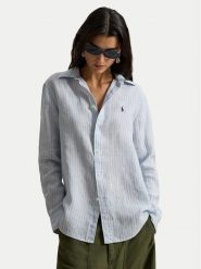 Polo Ralph Lauren Koszula 211A96158003 Błękitny Classic Fit. Niebieskie koszule Polo Ralph Lauren, xxs, bez wzorów, ze lnu, bez kołnierzyka, bez ramiączek. Za 819.99 zł.