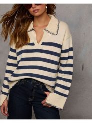 Milan Kiss Sweter w kolorze beżowym rozmiar: M. Brązowe swetry Milan Kiss, m, bez wzorów, bez ramiączek. Za 152.99 zł.