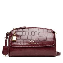 Torebka Armani Exchange. Czerwone listonoszki Armani Exchange, bez wzorów, bez dodatków. Za 629.99 zł.
