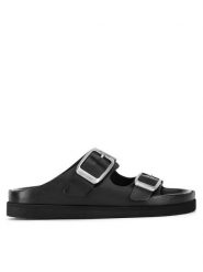 G-Star Raw Klapki CAMERON-25SS534 Czarny. Czarne klapki G-Star, bez wzorów, ze skóry, bez obcasa. Za 379.99 zł.