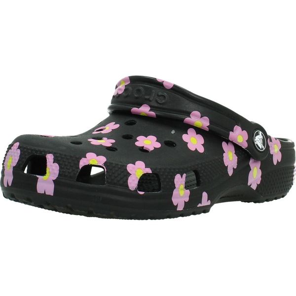 Sandały CROCS CLASSIC FLOWER CLOG Czarny. Czarne sandały Crocs, bez wzorów, z syntetyku, bez obcasa, bez zapięcia. Za 199.99 zł.