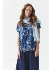 TATUUM Bluzka "Kimi" w kolorze niebieskim rozmiar: 42. Niebieskie bluzki Tatuum, bez wzorów, z wiskozy, bez kołnierzyka, bez ramiączek. Za 105.38 zł.