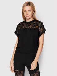 Urban Classics Bluzka Lace TB4359 Czarny Regular Fit. Czarne bluzki Urban Classics, xs, bez wzorów, z syntetyku, bez kołnierzyka, bez ramiączek. Za 79.99 zł.