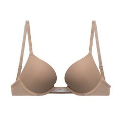 Biustonosz push-up modelujący z elastycznego materiału na co dzień i wyjątkowe okazje Nives. Czarne biustonosze Intica, bez wzorów. Za 159.00 zł.