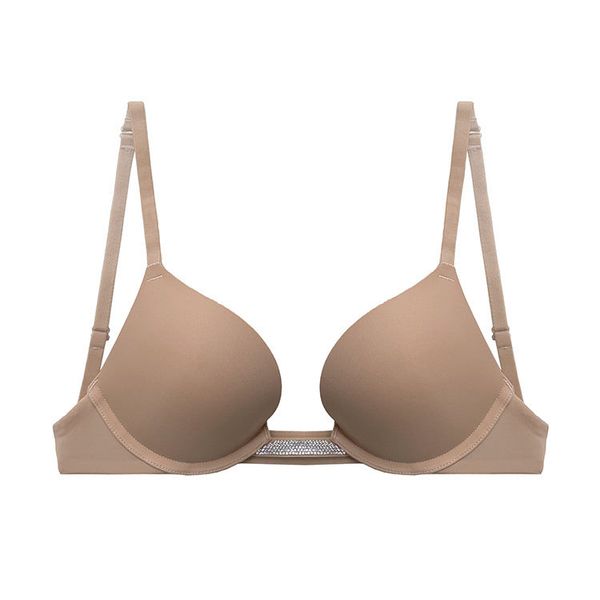 Biustonosz push-up modelujący z elastycznego materiału na co dzień i wyjątkowe okazje Nives. Czarne biustonosze Intica, bez wzorów. Za 159.00 zł.