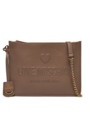 LOVE MOSCHINO Torebka JC4118PP1LL1020A Brązowy. Brązowe kopertówki Love Moschino, bez wzorów, ze skóry, bez dodatków. Za 609.99 zł.