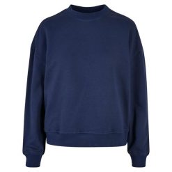 Bluza Damska Dekolt W Szpic Oversized. Niebieskie bluzy BUILD YOUR BRAND, xs, bez wzorów, bez kaptura. Za 152.99 zł.