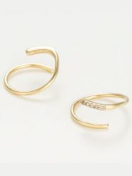 DIAMANTA Złote kolczyki "Joli tourbillon diamant" z diamentami rozmiar: onesize. Żółte kolczyki DIAMANTA, z diamentem, złote, z zapięciem typu bigiel. Za 904.99 zł.