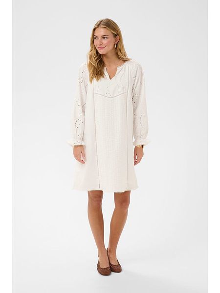 Cream Sukienka w kolorze kremowym rozmiar: 44. Brązowe sukienki Cream, bez wzorów, z bawełny, bez kołnierzyka, bez ramiączek, midi. Za 259.95 zł.