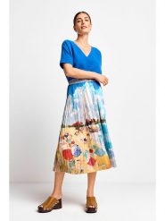 Rich & Royal Spódnica w kolorze niebiesko-żółtym rozmiar: XS. Niebieskie spódnice Rich & Royal, xs, bez wzorów, midi, rozkloszowane. Za 184.89 zł.