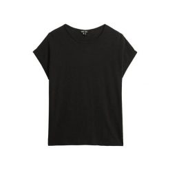 Damska koszulka o luźnym kroju Superdry Studios. Czarne bluzki Superdry, bez wzorów, bez kołnierzyka, bez ramiączek. Za 110.70 zł.