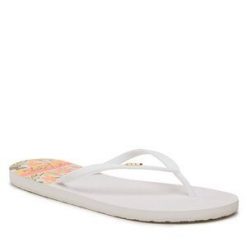 Japonki Roxy. Białe klapki Roxy, bez zapięcia. Za 89.99 zł.