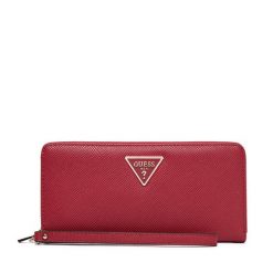Duży Portfel Damski Guess. Czerwone portfele Guess, z aplikacjami. Za 289.99 zł.