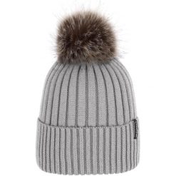 Czapka damska VIKING Hana Pompon Life Style. Szare czapki Viking, bez wzorów, z materiału. Za 79.90 zł.