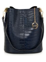 Mia Tomazzi Skórzana torebka w kolorze granatowym - 28 x 26 x 10 cm rozmiar: onesize. Niebieskie torby na ramię Mia Tomazzi, bez wzorów, z materiału, na ramię, bez dodatków. Za 297.26 zł.